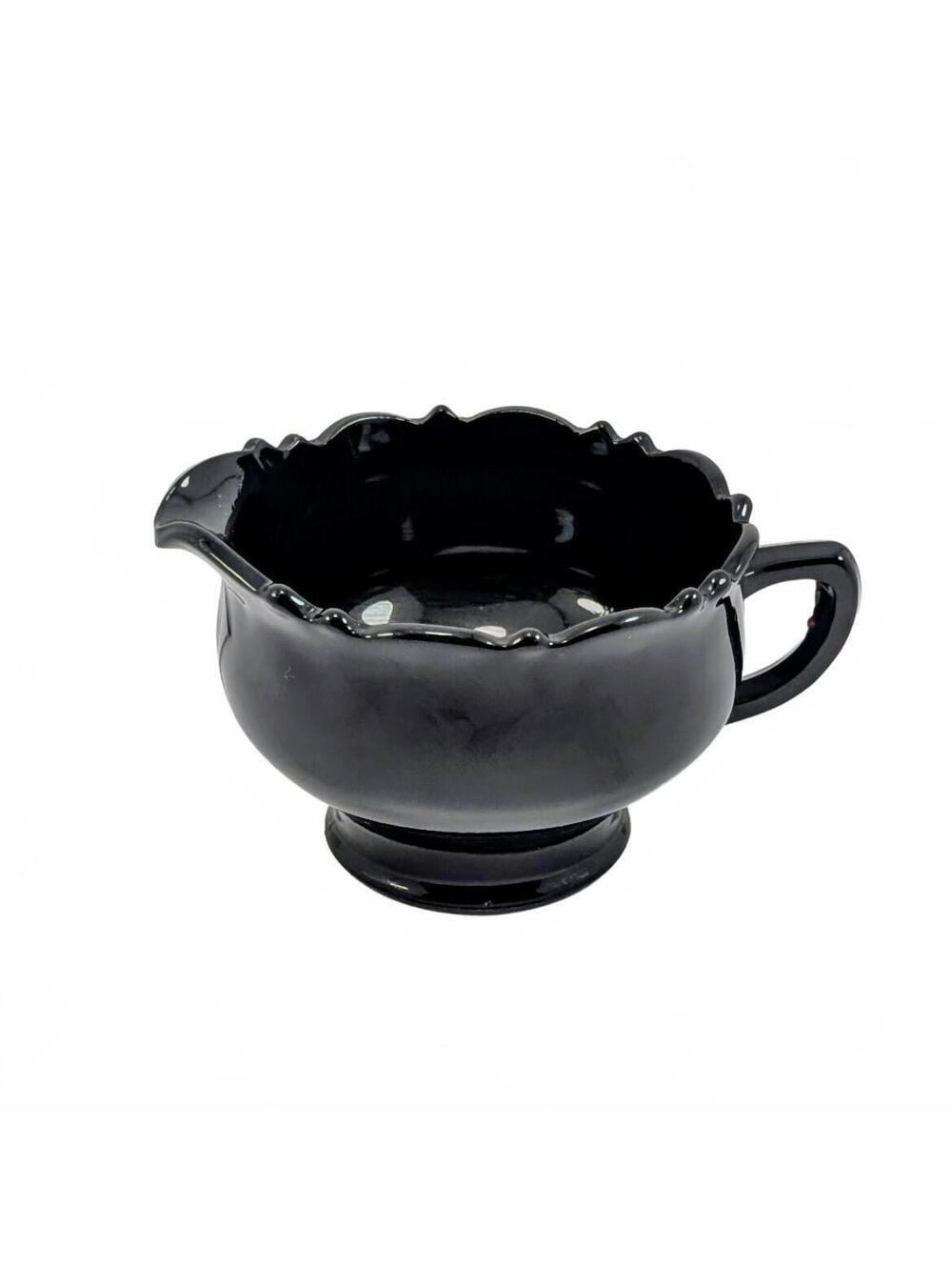 L.E. Smith Black Amethyst Mt. Pleasant Creamer, Depression Glass